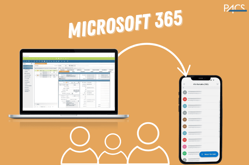 PACS Software Microsoft 365 Schnittstelle - Kontakte synchronisieren