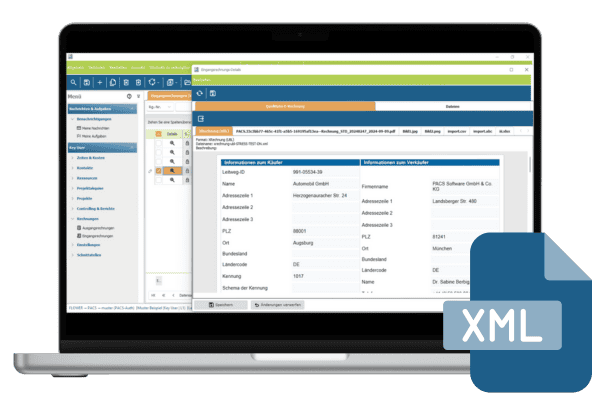PACS Software für Beratungsunternehmen - E-Rechnung